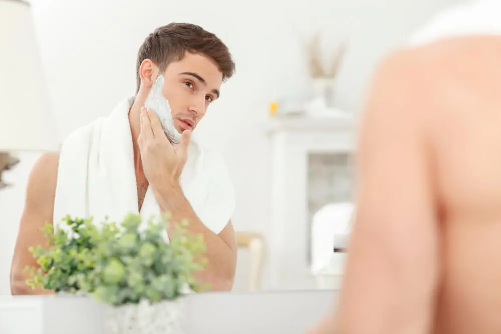 man shaving